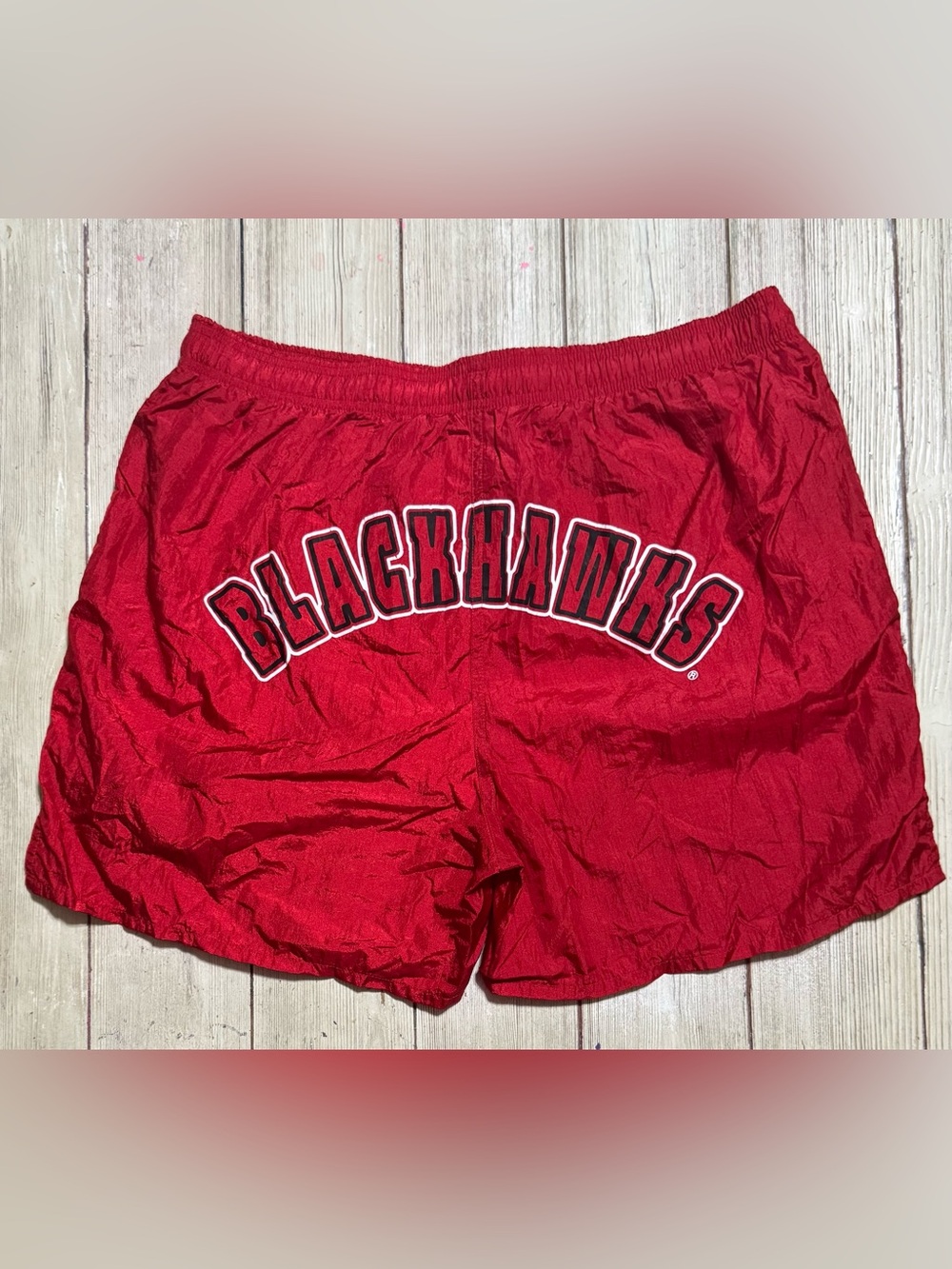 Vintage Lee Sport NHL Chicago Blackhawks red swim trunks Men’s Large